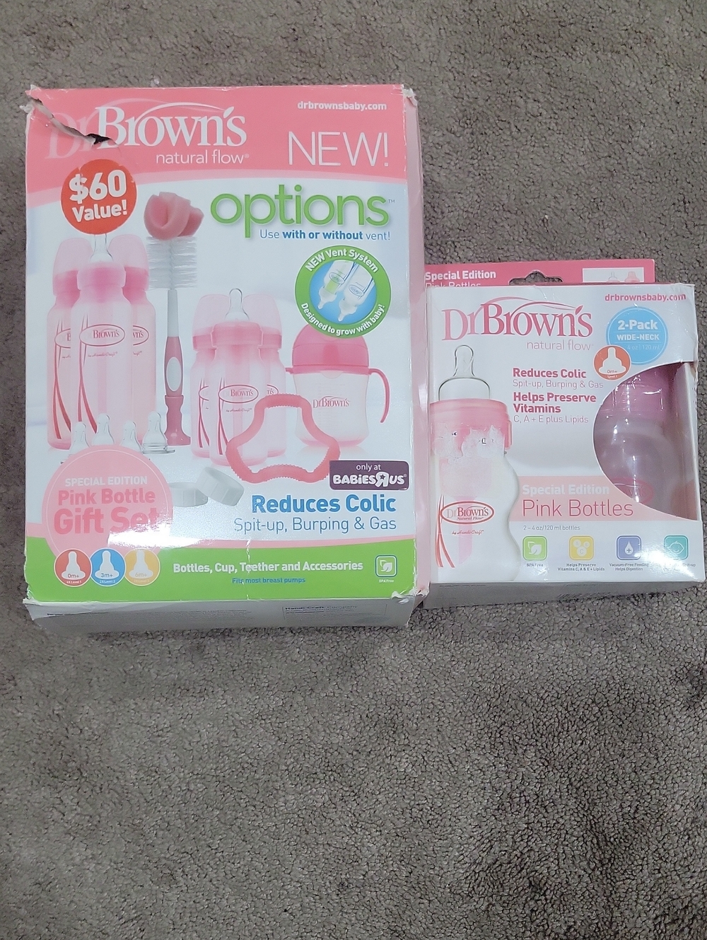 BRAND NEW Dr. BROWN'S Options Pink Bottle Gift Set - Special Edition